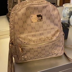 Bebe Los Angeles Gold Studded backpack